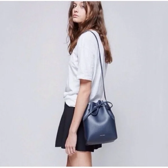 Mansur Gavriel Leather Bucket Bag - Picture 3 of 14